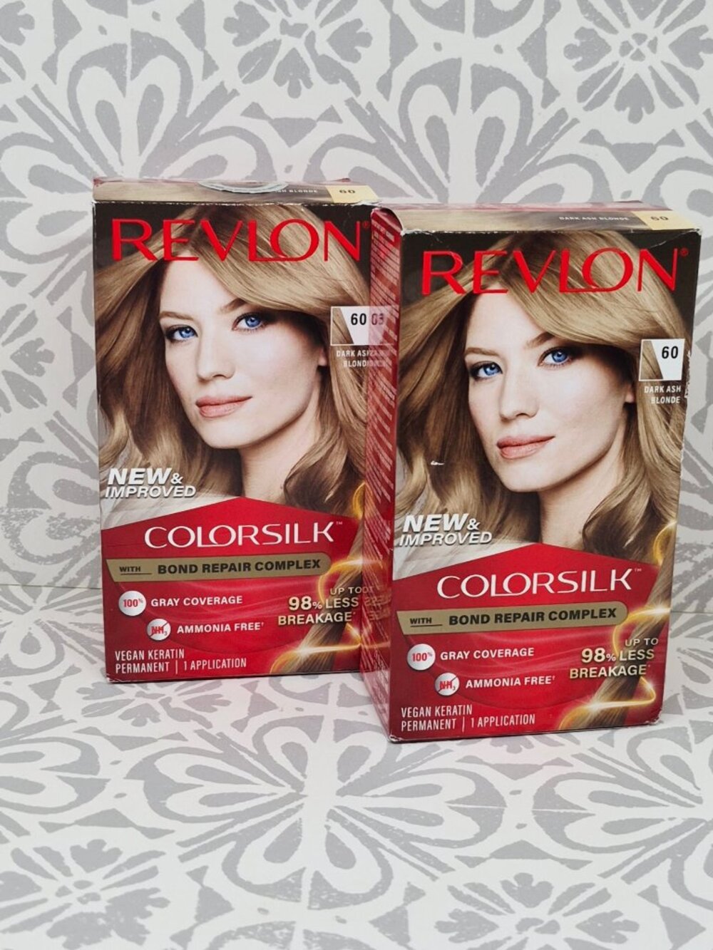 Revlon Color Silk Bond Repair Complex Vegan Keratin Hair Dye Dark Ash Blonde #60